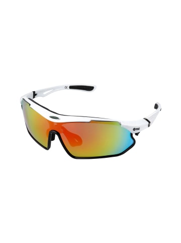 YEAZ SUNRAY Sport-Sonnenbrille weiß/schwarz/rot in weiß