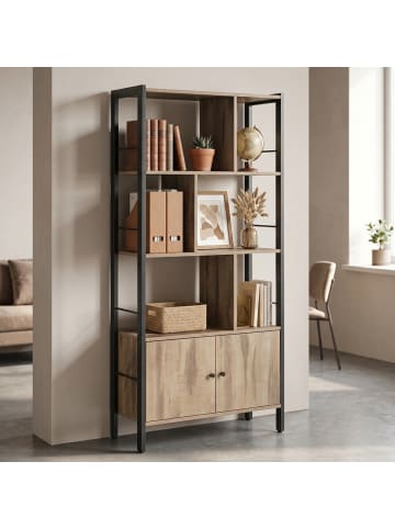 VASAGLE Standregal Barnet in Milchkaffeefarben - (B)74 x (H)154.5 x (T)30 cm