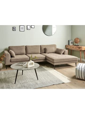 Beliani Ecksofa FLAM in Braun/Schwarz - (W) 275 x (H) 80 x (L) 158 cm