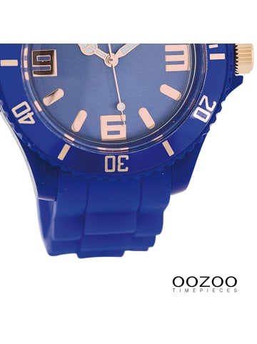 Oozoo Analog-Armbanduhr Oozoo Timepieces blau groß (ca. 43mm)