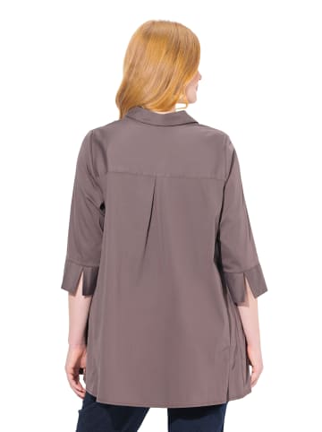 Ulla Popken Hemdbluse in dunkles oliv