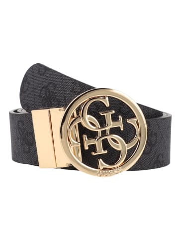 Guess Noelle Wendegürtel Leder in coal logo