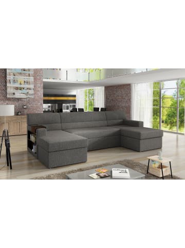 MF Design Narkos Recamiere Links in Grau -  (L) 159 x (B) 310 x (H) 90 cm
