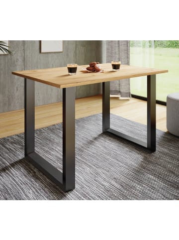 VCM  Premium Esstisch Küchentisch Xona X 140x80 in Schwarz / Honig-Eiche