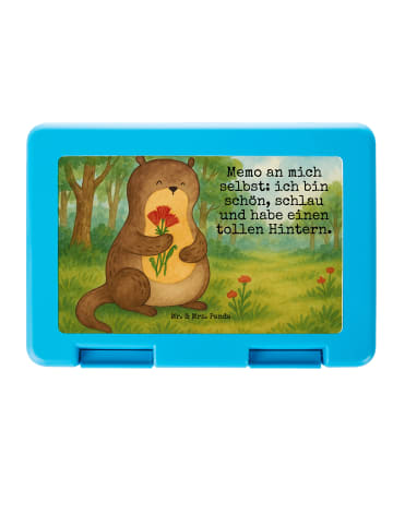 Mr. & Mrs. Panda Bentobox Otter Blumenstrauß Design mit Spruch in Weiß