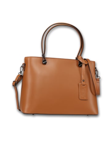 Toscanto Leder Schultertasche Toscanto Tasche tan, hellbraun ca. 37cm