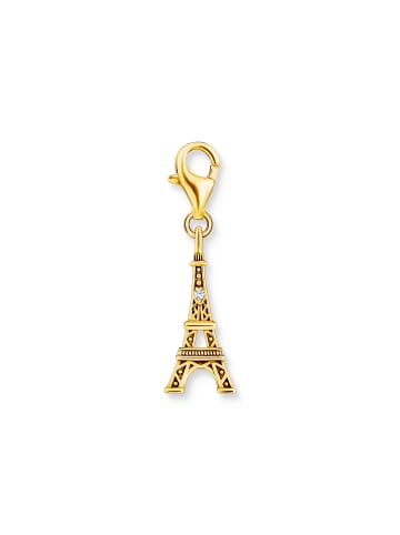 Thomas Sabo Charm-Anhänger Eiffelturm Mit Weißem Zirkonia in gold, weiß