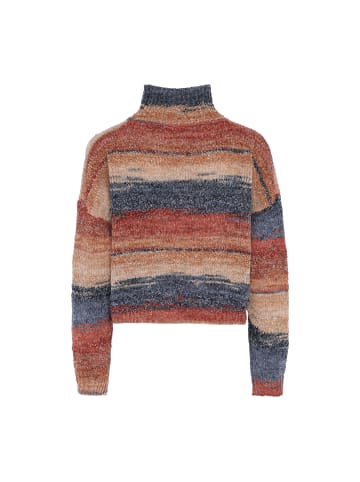Tanuna Damen Sweater in BRAUN BLAU MEHRFARBIG