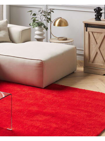 Beliani Shaggy DEMRE in Rot - (W) 140 x (H) 2 x (L) 200 cm