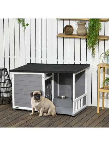Pawhut Hundehütte 103L x 62B x 66H cm
