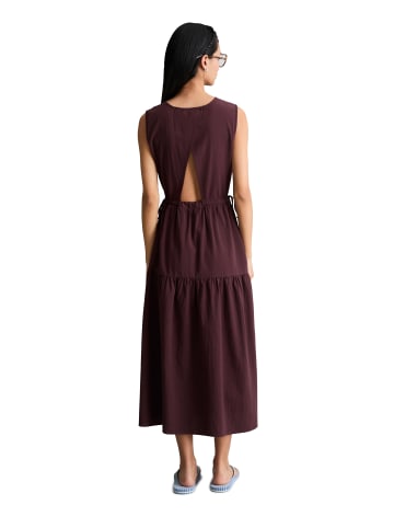 Marc O'Polo DENIM Crinkle-Stufenkleid regular in Burnt Aubergine