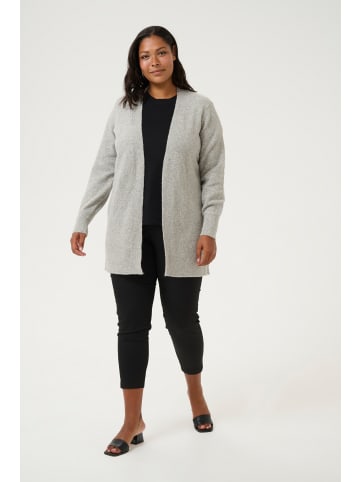 KAFFE curve Strickjacke KCzadina Casual fit in Grey Melange