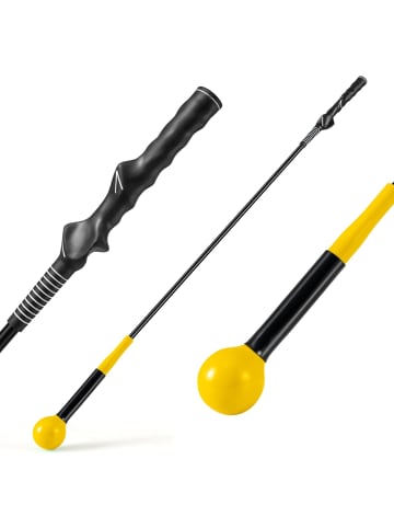 COSTWAY Golf Swing Trainer 120cm in Gelb