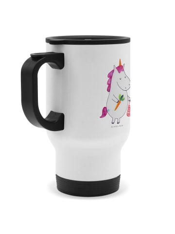 Mr. & Mrs. Panda Kaffeebecher Einhorn Vegan ohne Spruch in Weiß