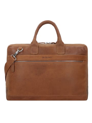 Plevier Urban Aktentasche Leder 43 cm Laptopfach in cognac