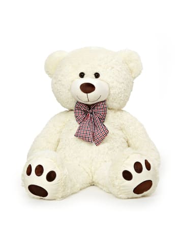 Lumaland Lumaland Riesen XXL-Teddybär mit Kulleraugen und Schleife - 120 cm - Beige