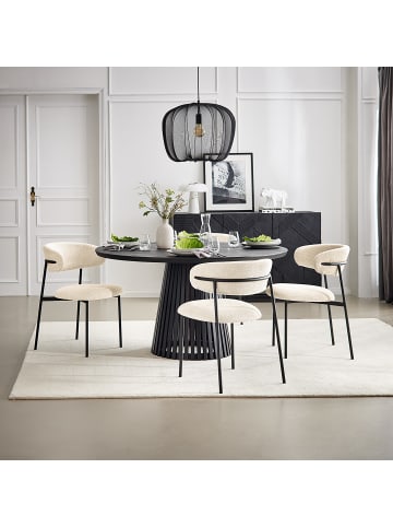 home24 Polsterstuhl PODINGTON 2er-Set in Creme