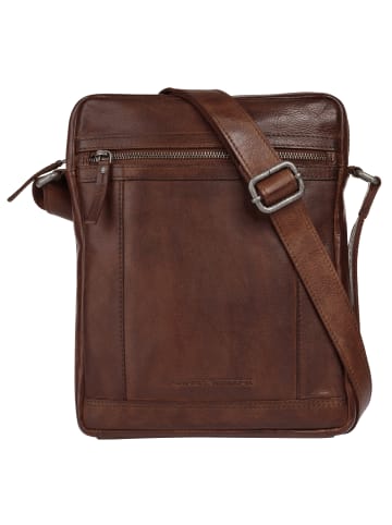 SPIKES & SPARROW Umhängetasche echt Leder in cognac