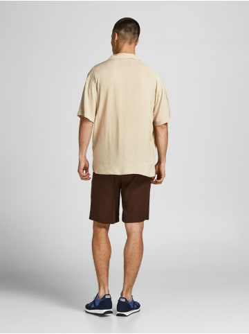 Jack & Jones Leichtes Kurzarm Hemd Sommer Oberteil JWHTROPIC in Sand