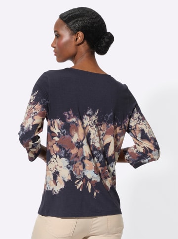 creation L Druck-Shirt in marine-champagner-bedruckt