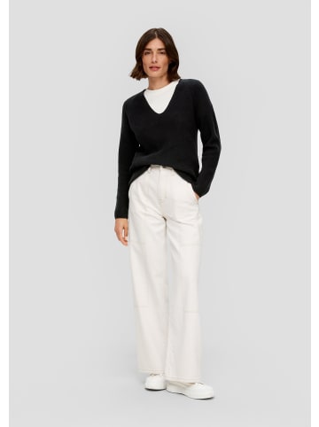 s.Oliver Strickpullover langarm in Schwarz