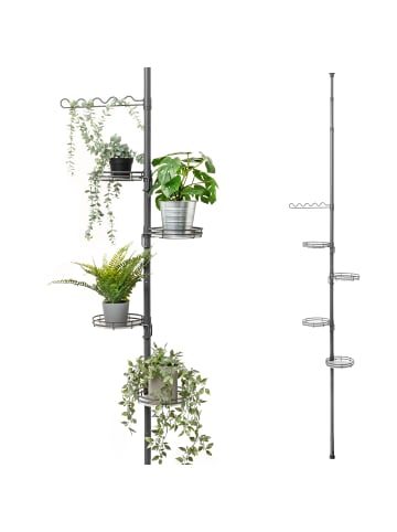 bremermann Teleskop-Blumenregal grau
