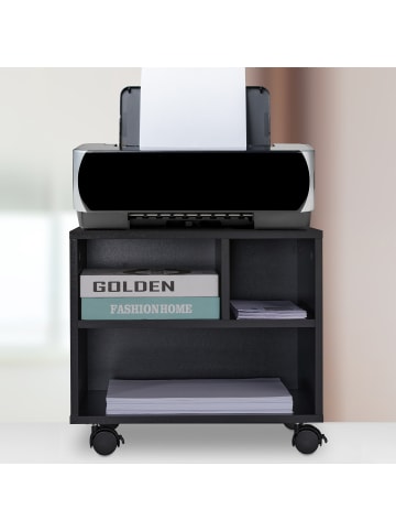 relaxdays Rollcontainer in Schwarz