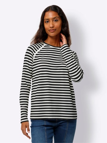 Heine Langarm-Shirt in schwarz-ecru-gestreift