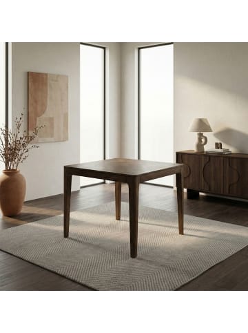 FineBuy Esstisch in Braun / Mango / 80x80x76