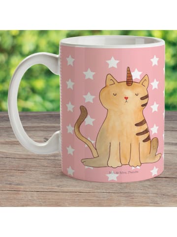 Mr. & Mrs. Panda Kindertasse Einhorn Katze ohne Spruch in Rot Pastell