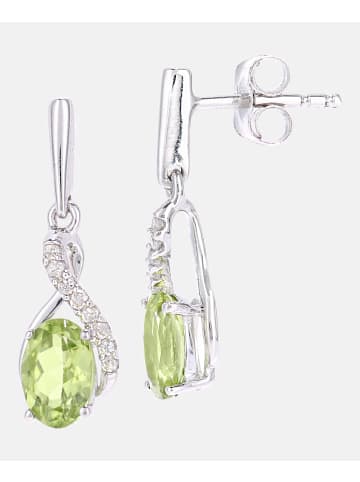 Diamant L'éternel Ohrringe aus 375 Weißgold mit 1.05 Karat Diamant mit Peridot