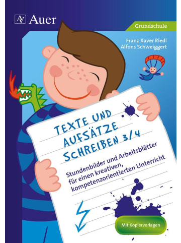 Auer Verlag Texte und Aufsätze schreiben 3/4 | Stundenbilder und Arbeitsblätter für einen...