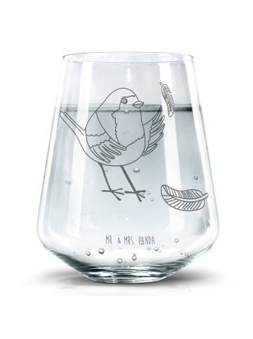 Mr. & Mrs. Panda Glas Rotkehlchen Federn ohne Spruch in Transparent