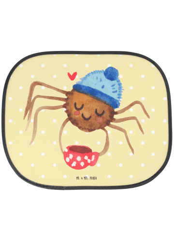 Mr. & Mrs. Panda Sonnenschutz Auto Spinne Agathe Kaffee ohne Spruch in Gelb Pastell