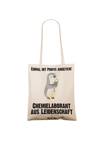 Mr. & Mrs. Panda Einkaufstasche Chemielaborant Leidenschaft mit ... in Creme
