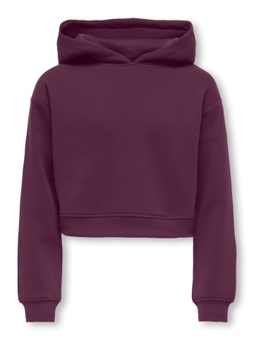 KIDS ONLY Kapuzensweatshirt KOGSWEAT L/S HOODIE SHORT in mauve wine
