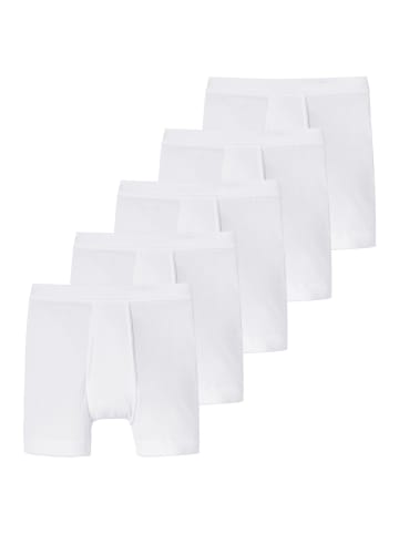 Schiesser Long Short / Pant Essentials Doppelripp in Weiß