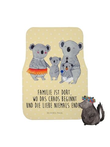 Mr. & Mrs. Panda Automatte Koala Familie mit Spruch in Gelb Pastell