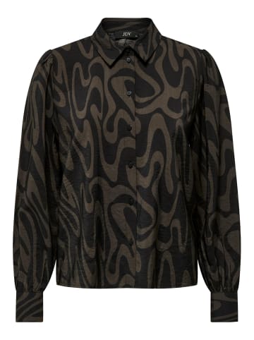 JACQUELINE de YONG Hemd Bluse Print Langarm Shirt Gemustert JDYCAMILLE in Braun