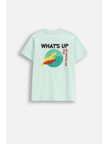 MOKIDA Baumwoll-T-Shirt mit kurzen Ärmeln in hellblau