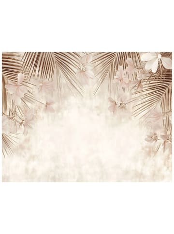 WALLARENA Fototapete Blumen in Beige