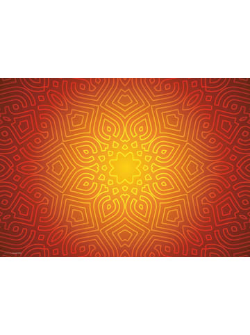 Cover-your-desk.de  Schreibtischunterlage – “Mandala rot-gelb“ (L)70 x (B)50 