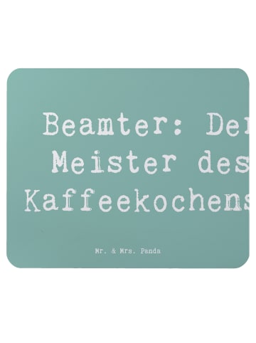 Mr. & Mrs. Panda Mousepad Spruch Beamter Kaffeemeister mit Spruch in Meeresbrise