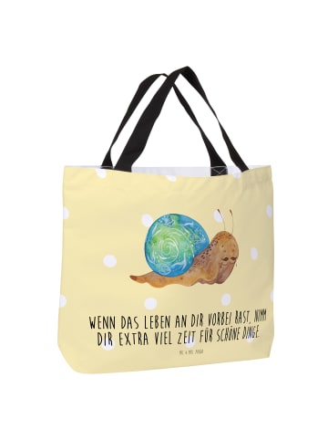Mr. & Mrs. Panda Damen Schultertasche Schnecke Sir mit Spruch in Gelb Pastell