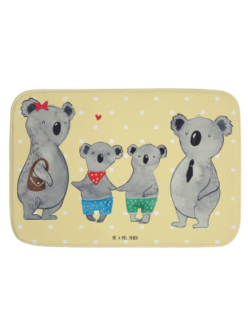 Mr. & Mrs. Panda Duschvorleger Koala Familie zwei ohne Spruch in Gelb Pastell