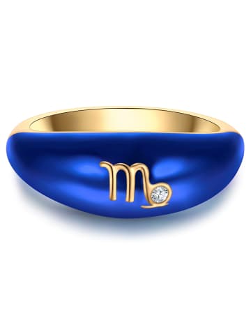 Glanzstücke München Ring Sternzeichen Jungfrau aus Sterling Silber mit Zirkonia in gelbgold