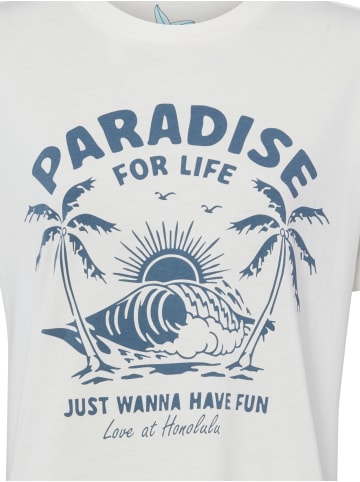 Marie Lund T-Shirt Paradise in ecru grau