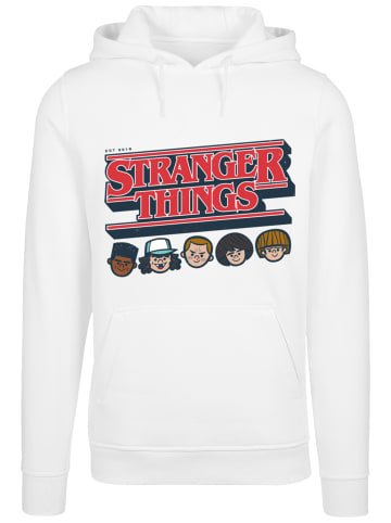 F4NT4STIC Hoodie Stranger Things Caricature Logo Netflix TV Series in weiß