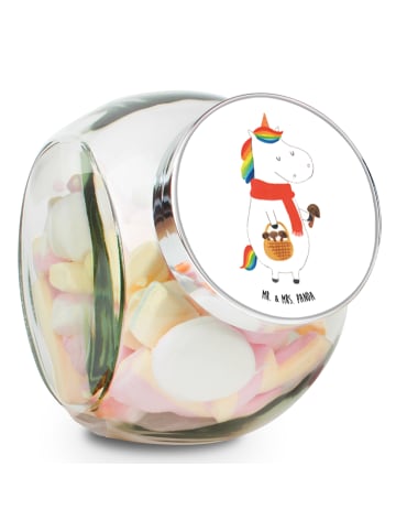 Mr. & Mrs. Panda Bonbonglas Einhorn Pilz ohne Spruch in Weiß