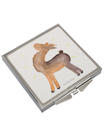 Mr. & Mrs. Panda Handspiegel Lama Stolz ohne Spruch in Weiß